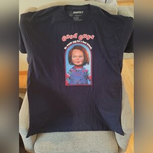 Chucky Navy Shirt 3XL 100% Cotton NWOT
